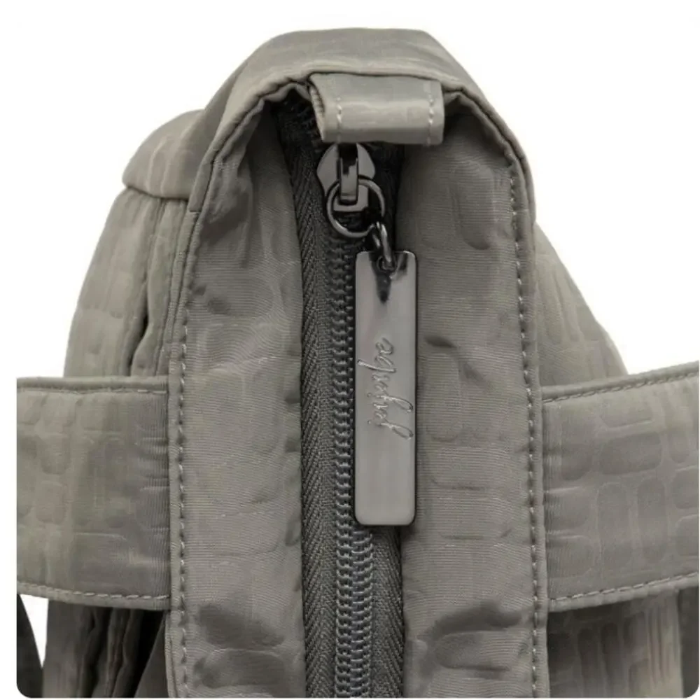 JuJuBe Be Light Diaper Tote Bag Gray Basket Weave Travel Baby Shoulder Bag NWT
